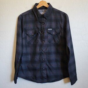 Dixxon The Phantom Black Flys Edition Flannel Shirt Black/Grey/Red Women's Small